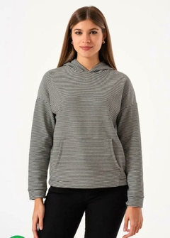 Maxi buzo oversize, de dralon , con rayas finitas. - comprar online
