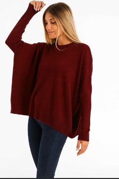Sweater tejido, oversize, con mangas de morley. - tienda online