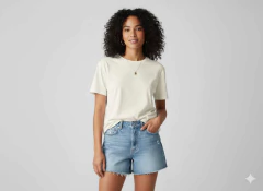 Remera básica de algodón, manga corta. - comprar online