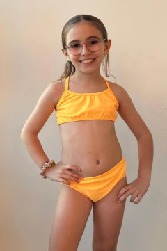 Bikini de nenas, Top con tiras cruzadas + vedetina. Art 600