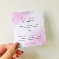 25 Cartões | Obrigada pelo seu pedido