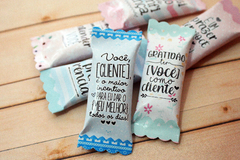 Balas personalizadas | Agradecimento ao cliente - Gráfica Realize