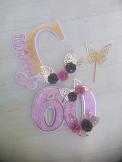 CAKE TOPPER 3D INICIAL Y NÚMERO en internet