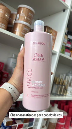 Wella Professionals Invigo Blonde Recharge - Shampoo Desamarelador 1L