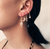 Aros Set de 4 cruz y rayo