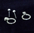 Aros argollitas con perlita metal - tienda online