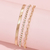 Tobillera cinta y circones (set de 3) - comprar online