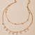 Imagen de Collar doble hojitas y brillitos