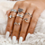 Anillos Paz y Actitud - set de 7