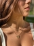 Choker doble Monarca amarilla - comprar online