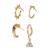 Aros set 4 TRIAGULO Y BRILLITOS - comprar online