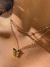 Choker doble Monarca amarilla
