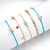 Set de tobilleras gemas de colores y ojito turco - comprar online