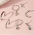 Aros set de 7 Argollitas y piedras de colores - comprar online
