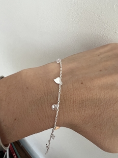 Pulsera corazón cubics