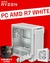 PC AMD R7 WHITE. RYZEN 7 5700G + MOTHER A520 + 32GB RAM 3200 MHZ + SSD 480GB + FUENTE 650W 80PLUS + GABINETE GAMER GIGABYTE
