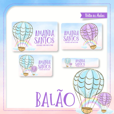 KIT 60 ETIQUETAS ESCOLARES.