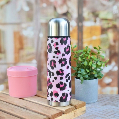 TERMO ANIMAL PRINT ROSA 500 ML - comprar online