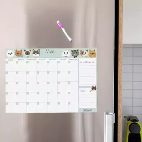 PIZARRA MENSUAL GATITOS - comprar online