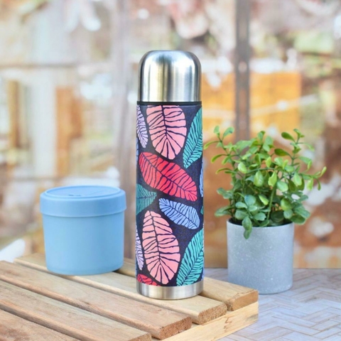 TERMO HOJAS NEGRO 500 ML - comprar online