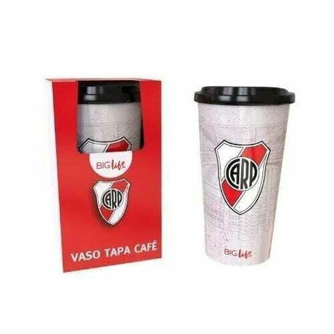 VASO JARRO MUG CON TAPA RIVER