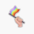 Sticker Transparentne Bandera  LGBT