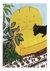 Sillón amarillo y gato negro