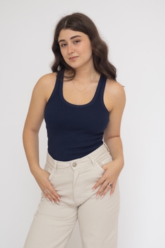 BLUSA REGATA ZOE AZUL MARINHO