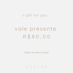 GIFT CARD R$80,00