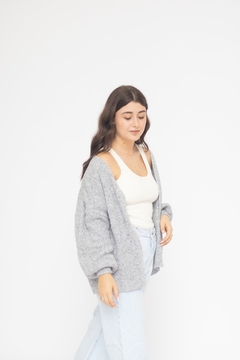 CARDIGAN EMMA TRICOT CINZA - comprar online