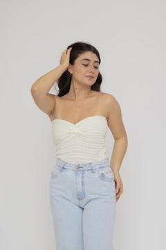 BLUSA LENA TRICOT OFF-WHITE na internet