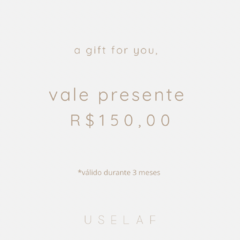GIFT CARD R$150,00 - comprar online