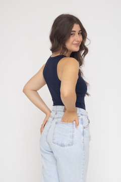 BLUSA REGATA ZOE AZUL MARINHO