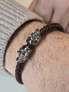 Pulsera calavera café - comprar online