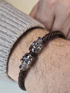 Pulsera calavera café