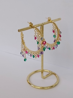 Aros argolla cristales