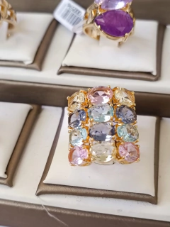 Anillo rectangular cristal