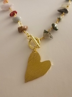Collar piedra corazón