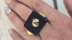 Anillo negro punk - comprar online