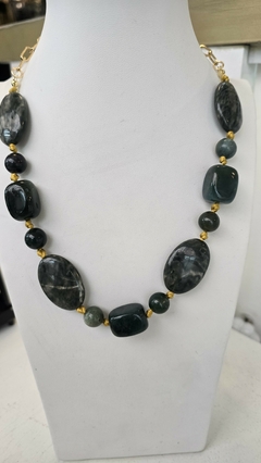 Collar agata verde - comprar online