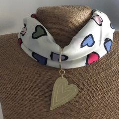Pañuelo corazón blanco