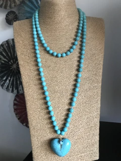Collar turquesa corazón - comprar online