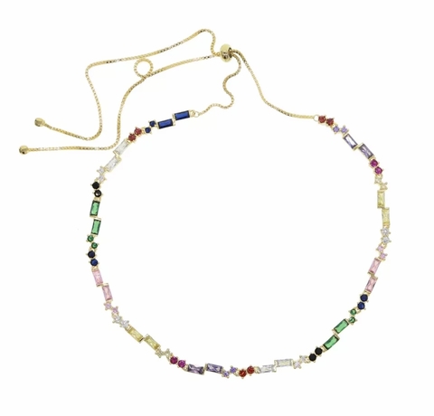 Collar cristales de colores
