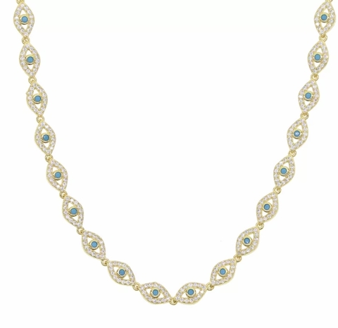 Collar ojos de circones