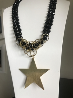 Collar Estrella XL con cristales negros en internet