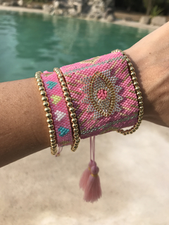 PULSERA ROSADA OJO PROTECTOR - Joyas De Mi Alma