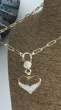 Collar corazón ojo circón en internet