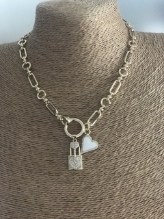 Collar candado corazón - comprar online