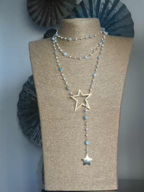 Corbata de amazónita estrellada