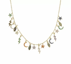 COLLAR AJUSTABLE CON MULTI COLGANTE medidas - comprar online